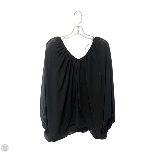 Top Long Sleeve By Vince Camuto In Black, Size: 1x