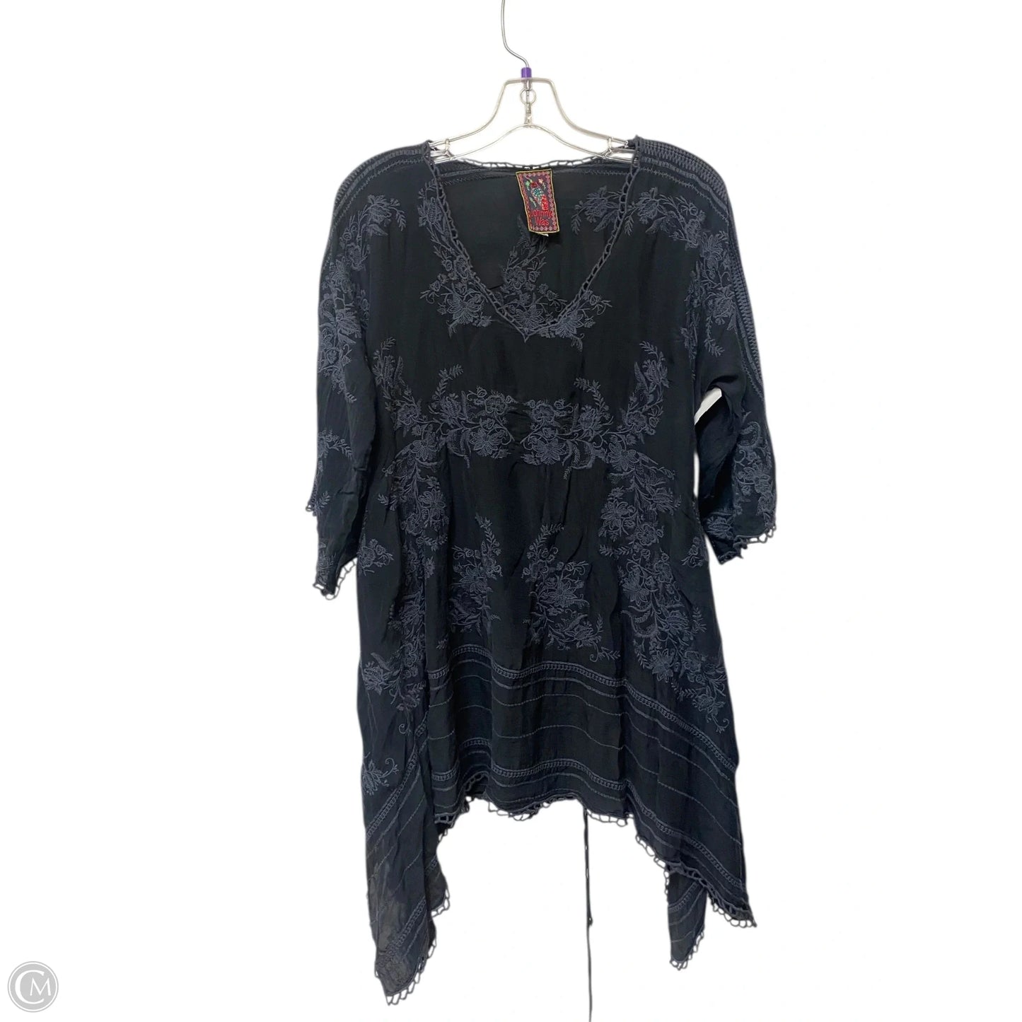 Tunic Long Sleeve By Johnny Was In Black, Size: S