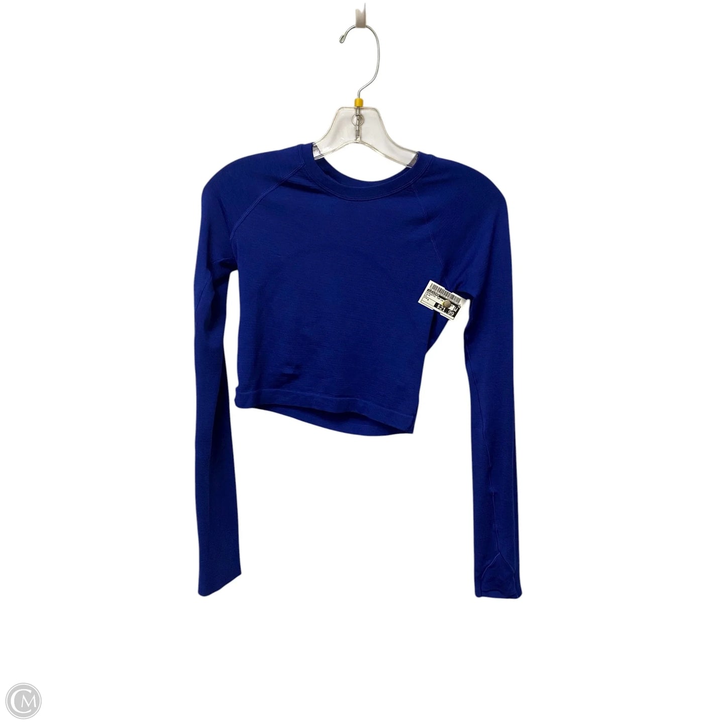 Athletic Top Long Sleeve Crewneck By Lululemon In Blue, Size: 4