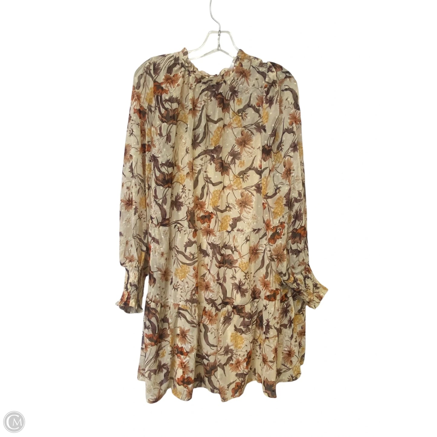 Dress Casual Midi By Clothes Mentor In Floral Print, Size: L