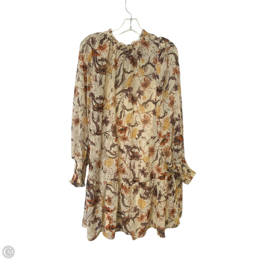Dress Casual Midi By Clothes Mentor In Floral Print, Size: L