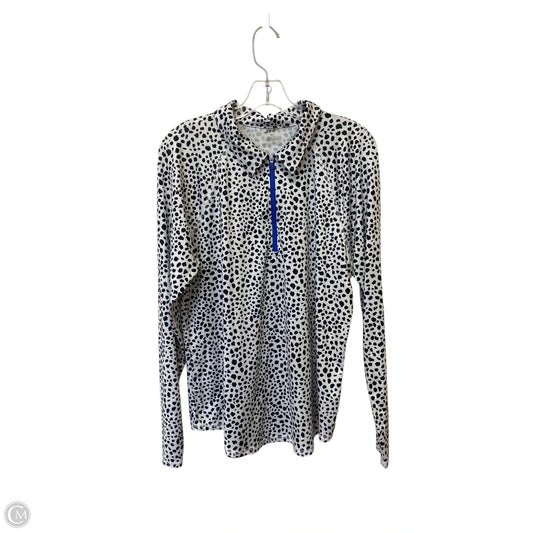 Athletic Top Long Sleeve Collar By Jofit In Animal Print, Size: Xl