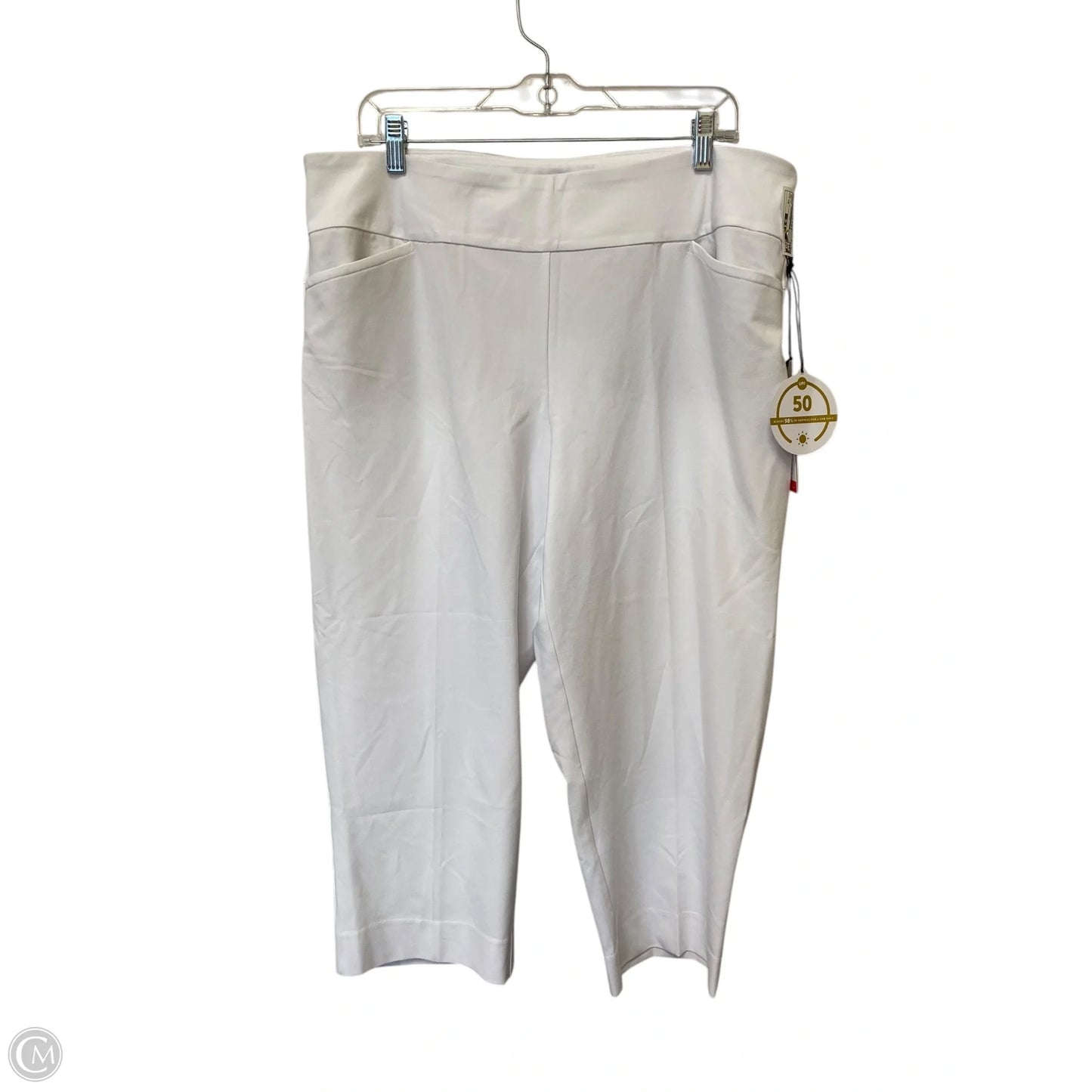 Pants Cropped By Tail In White, Size: 18