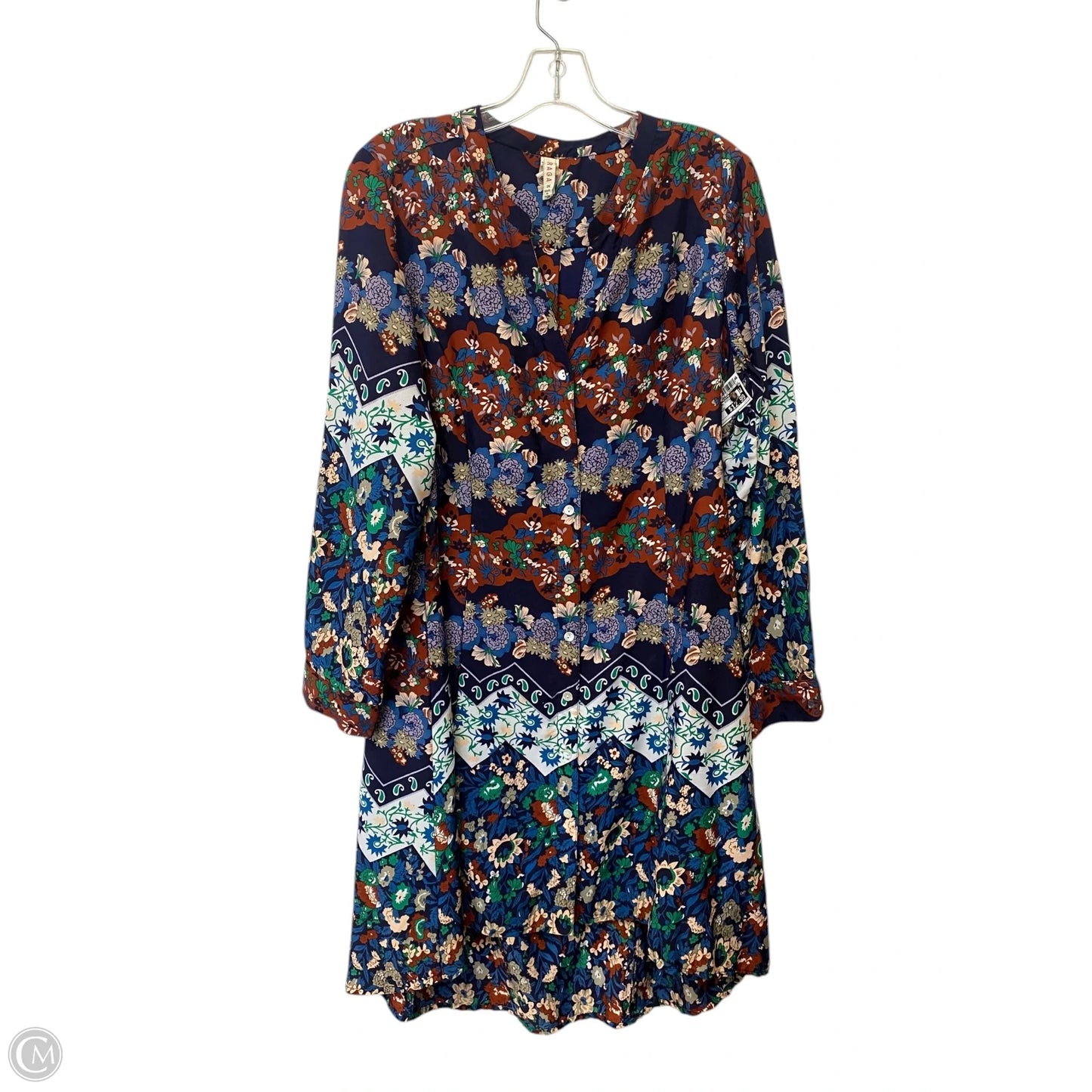 Dress Casual Midi By Clothes Mentor In Floral Print, Size: 1x