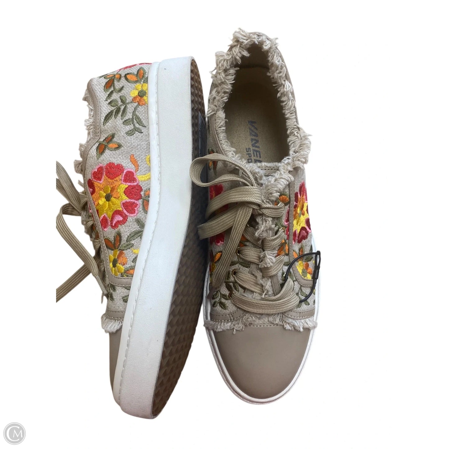 Shoes Sneakers By Vaneli In Floral Print, Size: 9