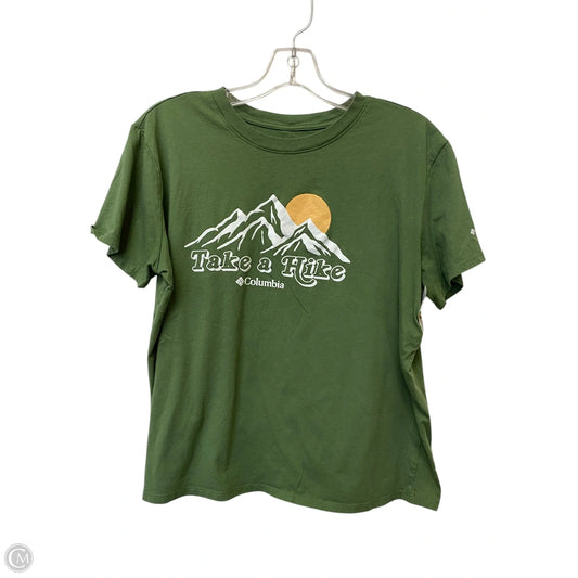 Top Short Sleeve By Columbia In Green, Size: L