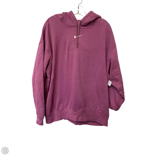 Sweatshirt Hoodie By Nike Apparel In Purple, Size: M