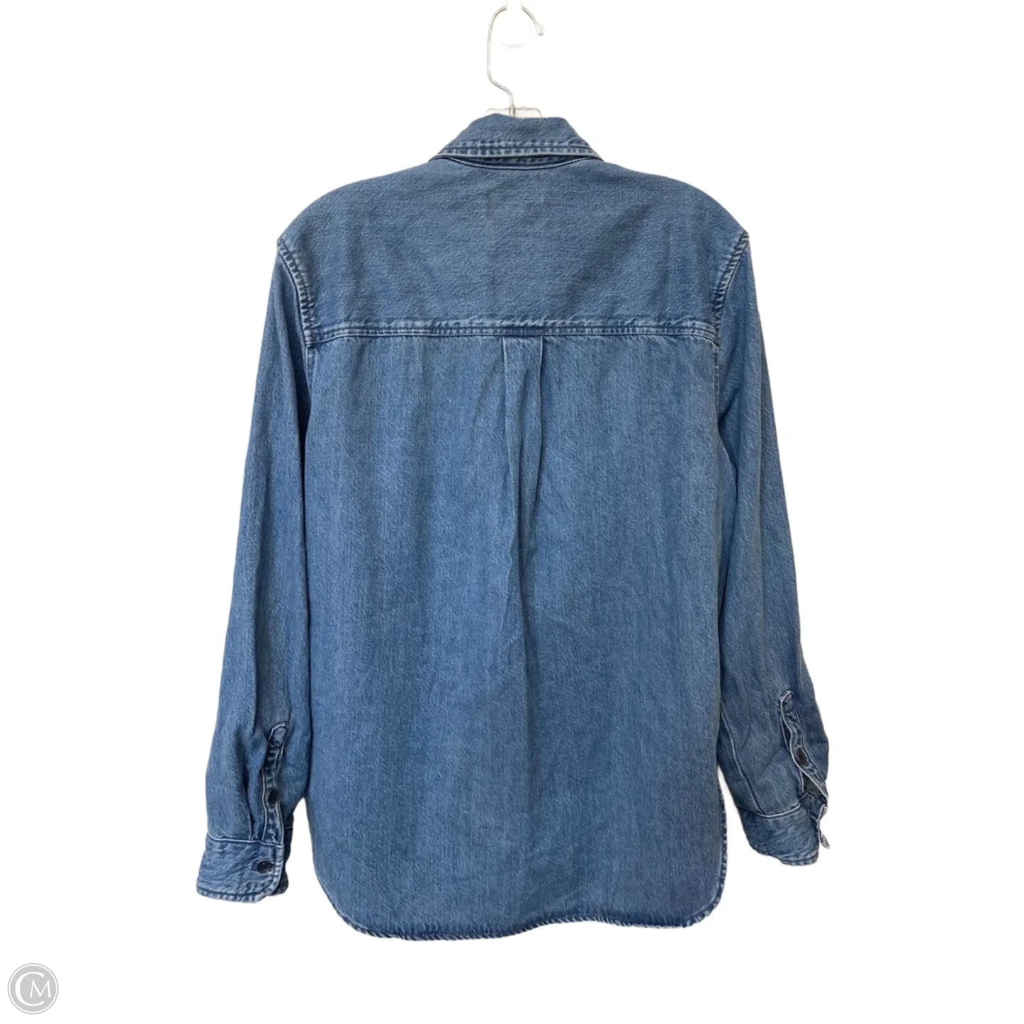 Jacket Shirt By Universal Thread In Blue Denim, Size: M