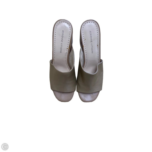 Shoes Heels Block By Adrienne Vittadini In Tan, Size: 9
