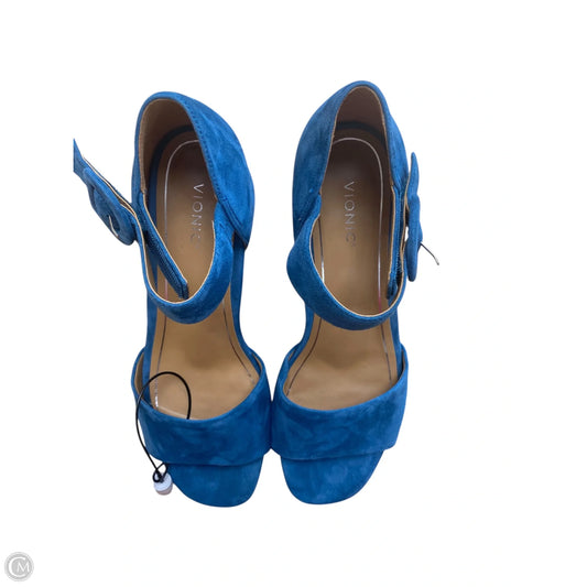 Shoes Heels Block By Vionic In Blue, Size: 9
