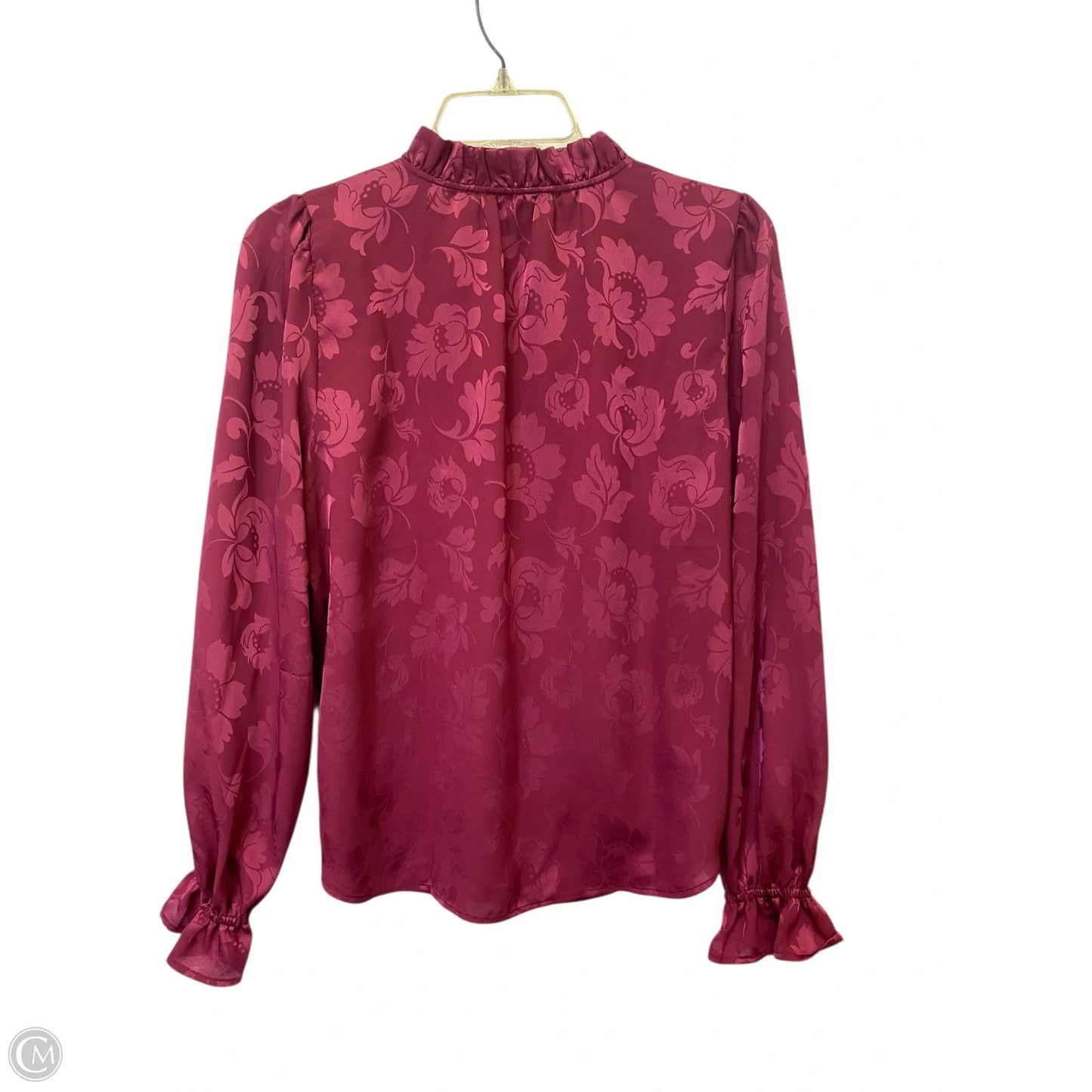 Top Long Sleeve By Ann Taylor In Pink, Size: S