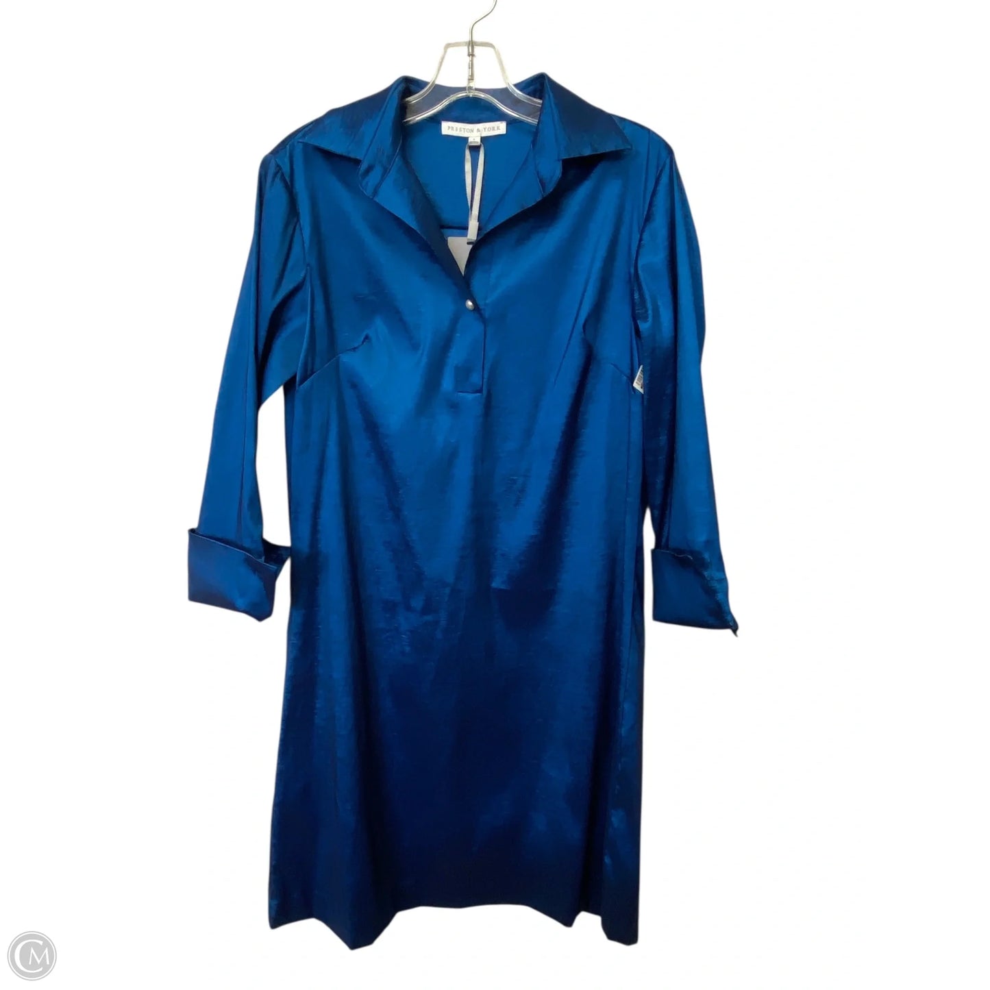 Dress Casual Midi By Preston And New York In Blue, Size: 6