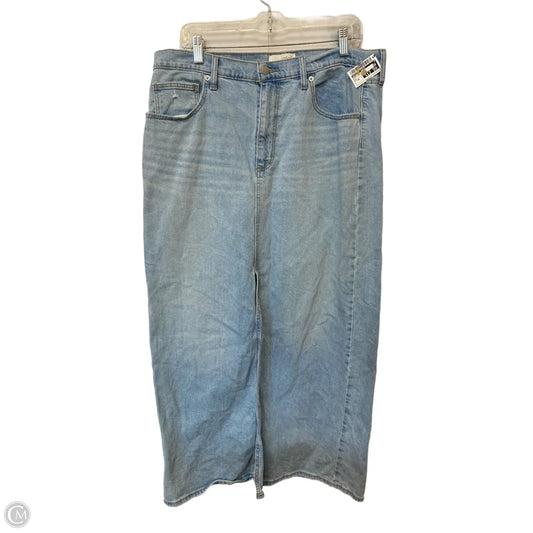 Skirt Maxi By Universal Thread In Blue Denim, Size: 16