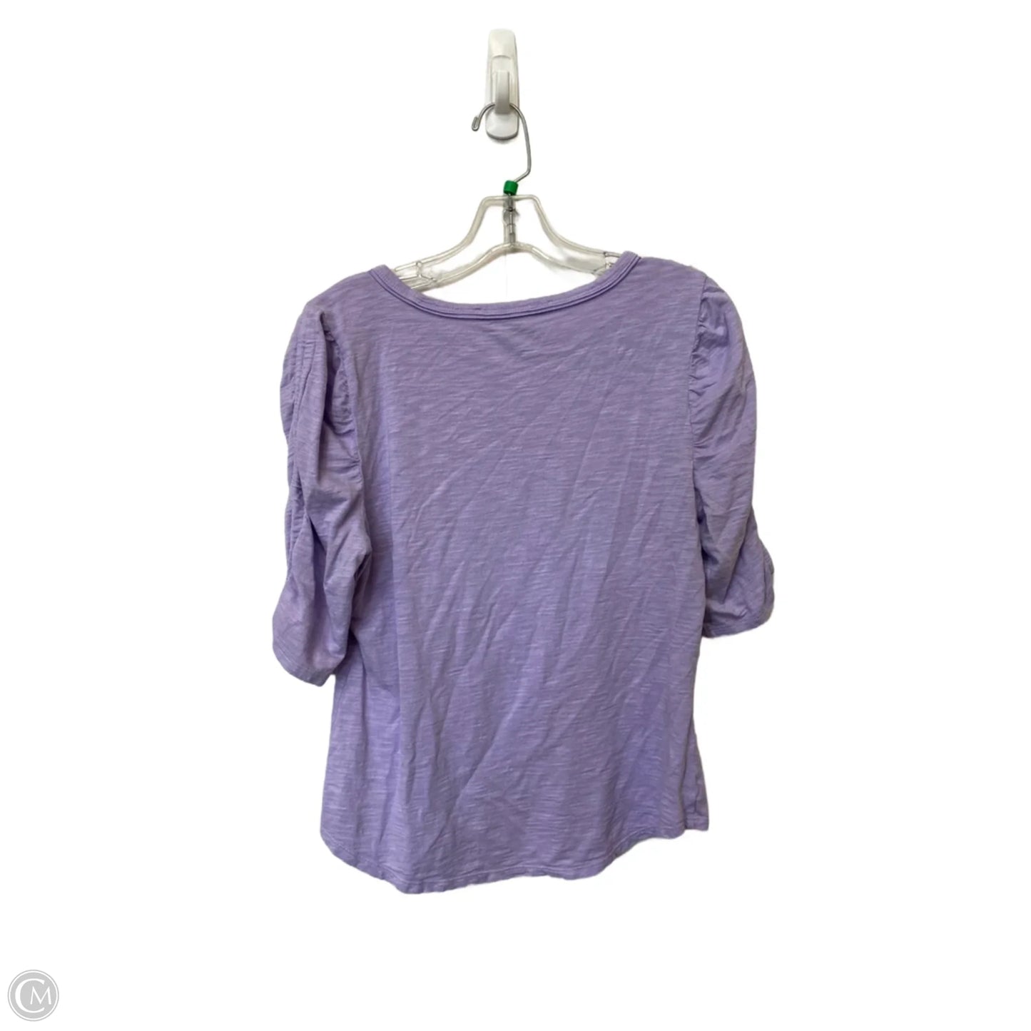 Top Short Sleeve Basic By White House Black Market In Purple, Size: M