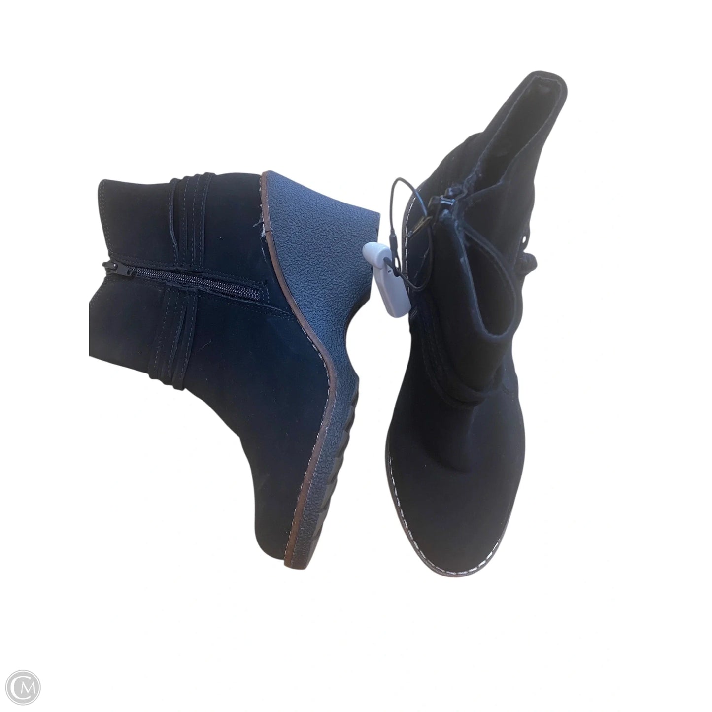 Boots Ankle Heels By Clothes Mentor In Black, Size: 6