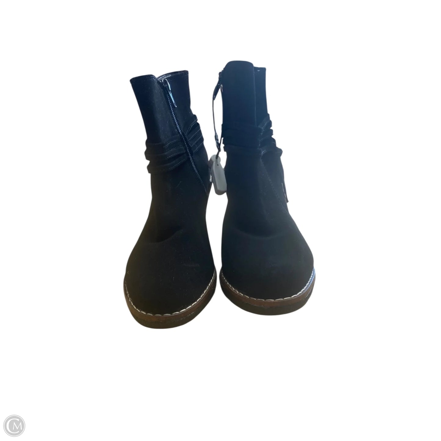 Boots Ankle Heels By Clothes Mentor In Black, Size: 6