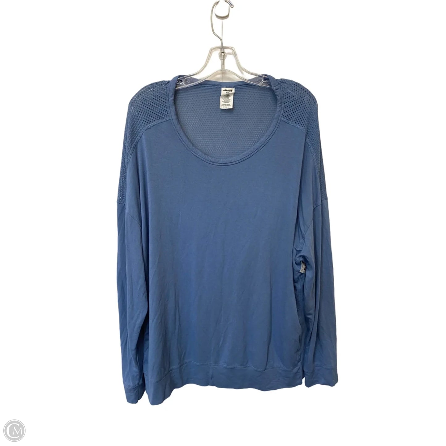Athletic Top Long Sleeve Crewneck By Avia In Blue, Size: Xxl