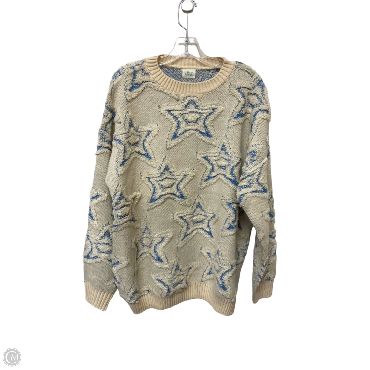 Sweater By Clothes Mentor In Black & Cream, Size: L