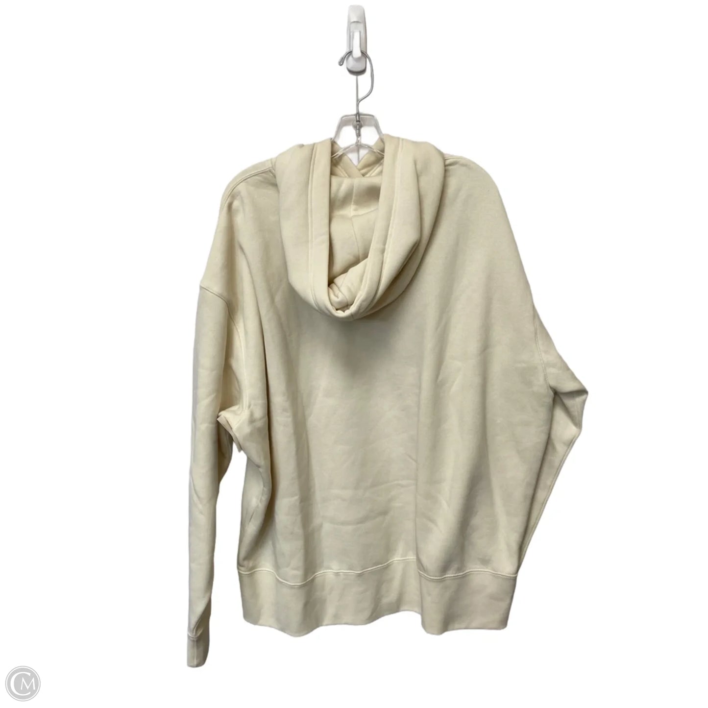 Sweatshirt Hoodie By Nike Apparel In Cream, Size: Xl