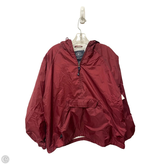 Coat Raincoat By Clothes Mentor In Maroon, Size: M
