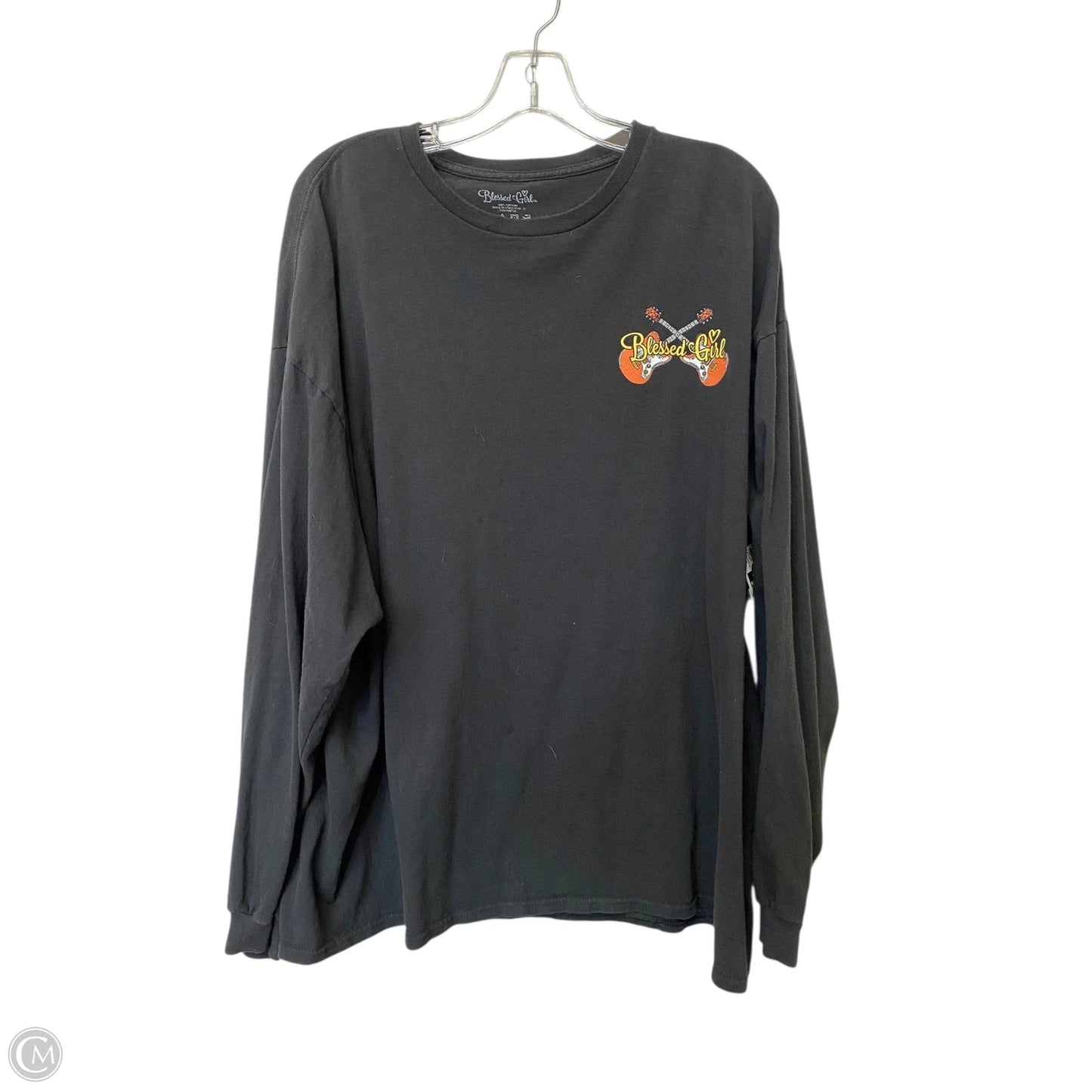 Top Long Sleeve By Cme In Black, Size: 3x