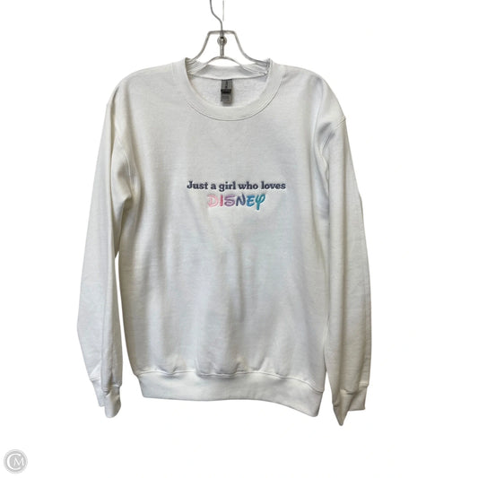Sweatshirt Crewneck By Gildan In White, Size: S