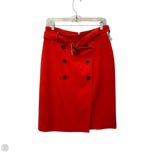 Skirt Midi By Ann Taylor In Red, Size: 10p