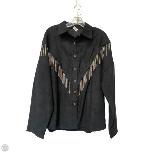 Jacket Shirt By Cmf In Black, Size: Xxl