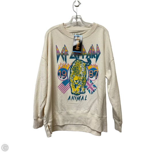 Sweatshirt Crewneck By Cme In Cream, Size: L