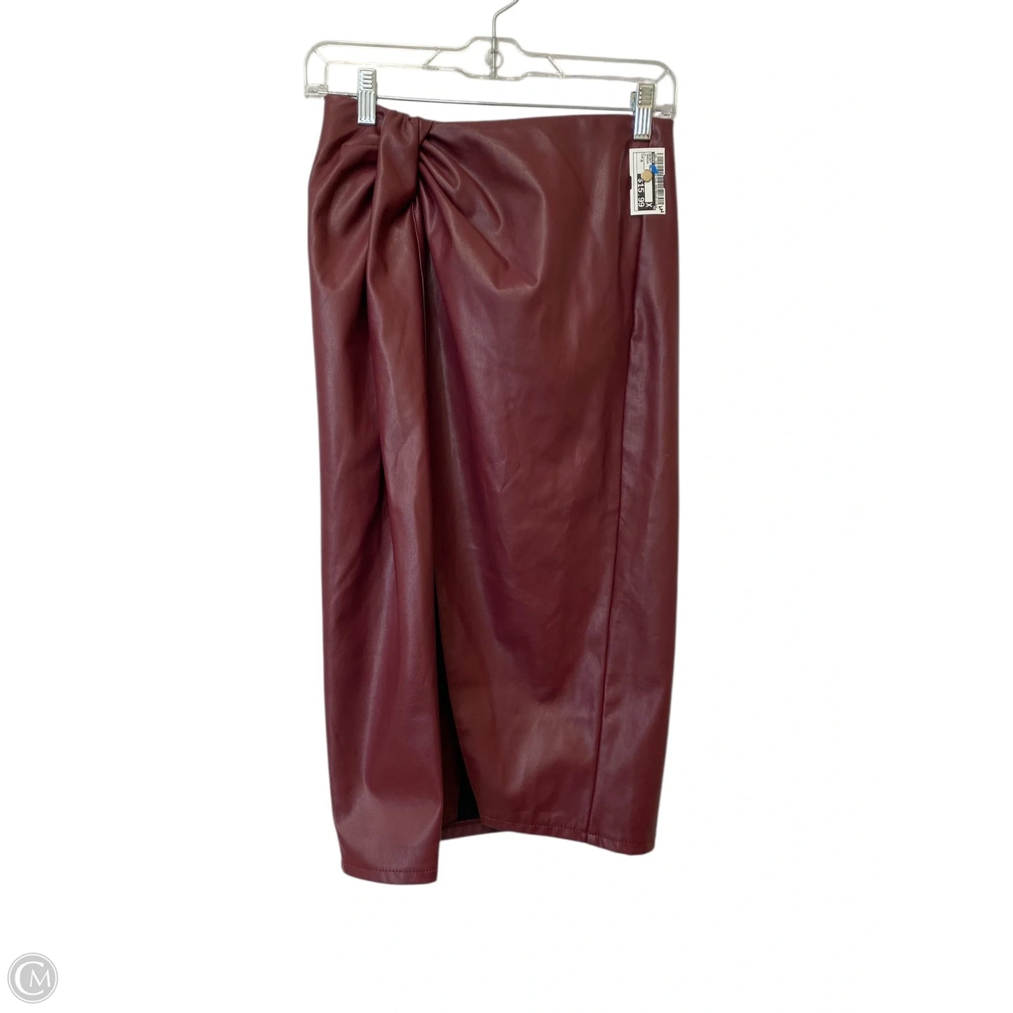 Skirt Maxi By Open Edit In Maroon, Size: M