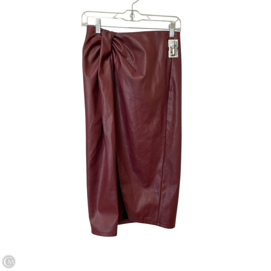 Skirt Maxi By Open Edit In Maroon, Size: M