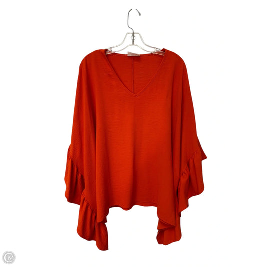 Top Short Sleeve By Fantastic Fawn In Orange, Size: M
