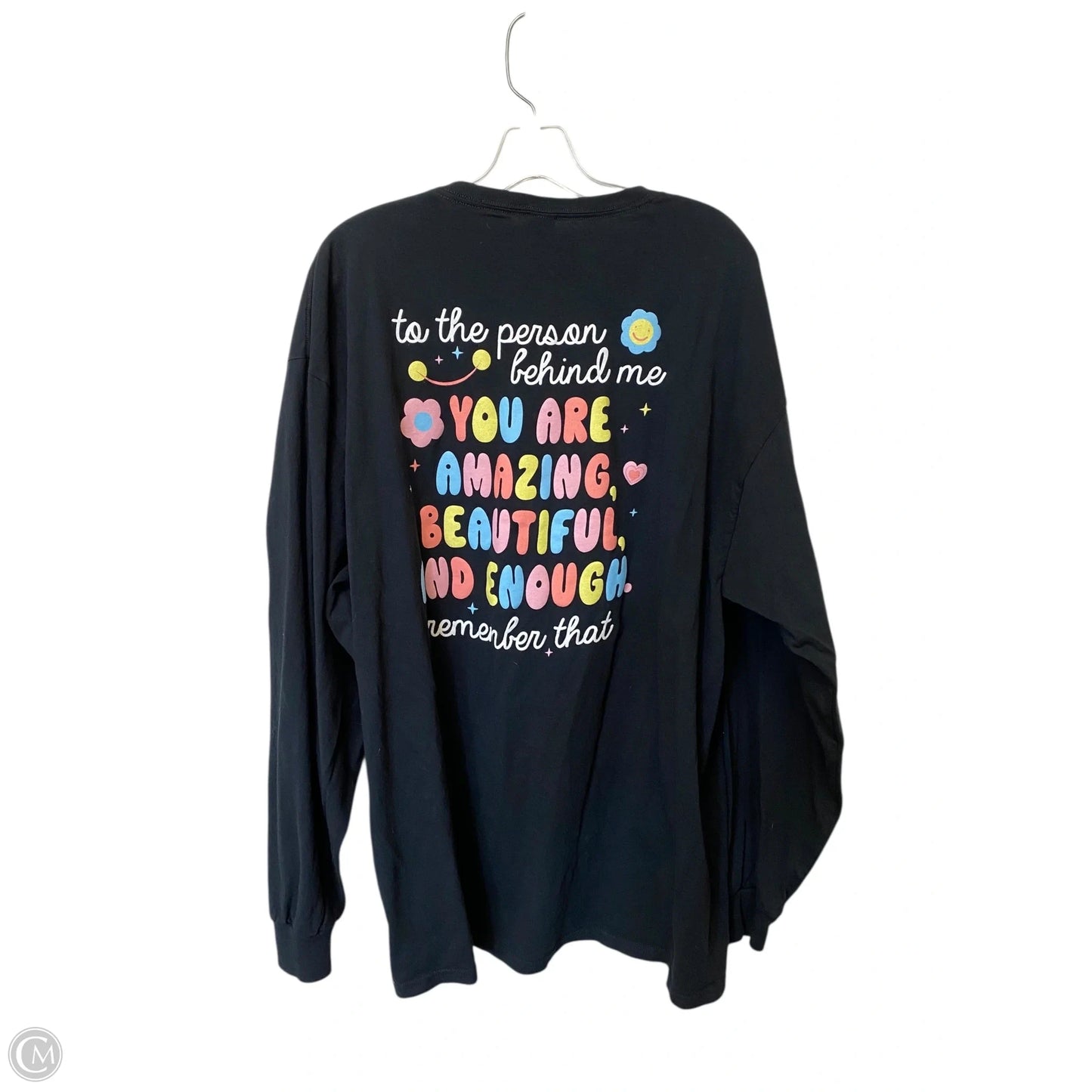 Top Long Sleeve By Fruit Of The Loom In Black, Size: 2x
