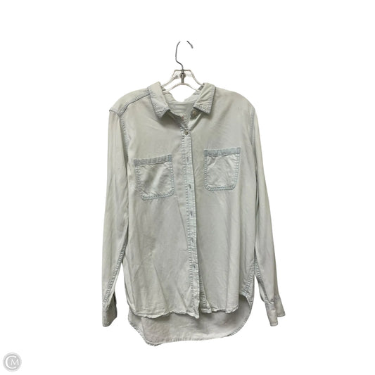 Top Long Sleeve Basic By Mossimo In Blue, Size: L