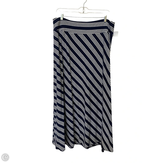 Skirt Maxi By Talbots In Striped Pattern, Size: L