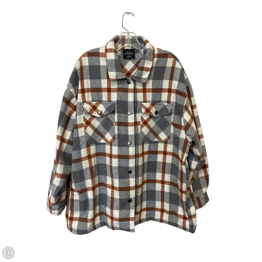 Jacket Shirt By Hfx In Plaid Pattern, Size: Xl
