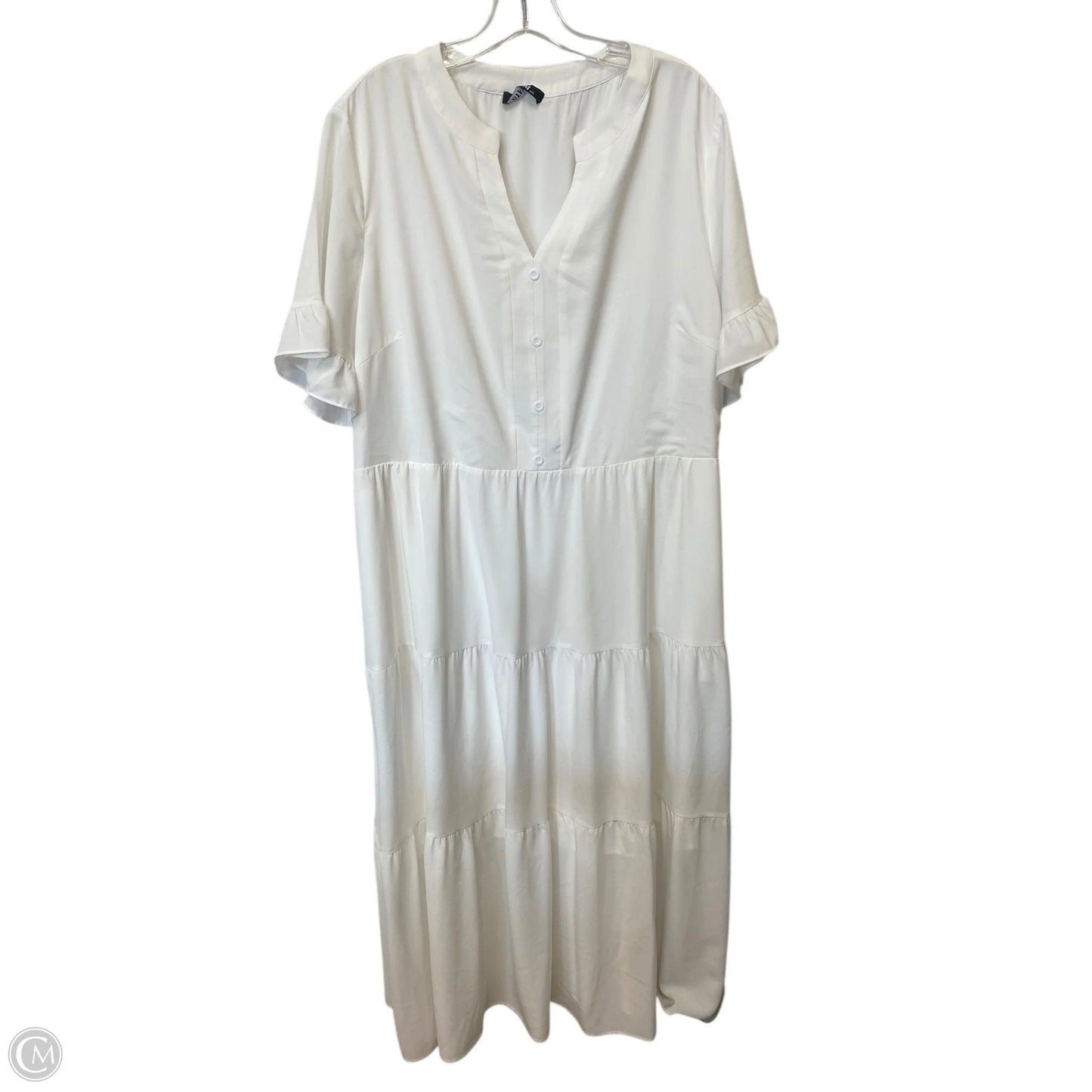 Dress Casual Maxi By Btfbm In White, Size: Xxl
