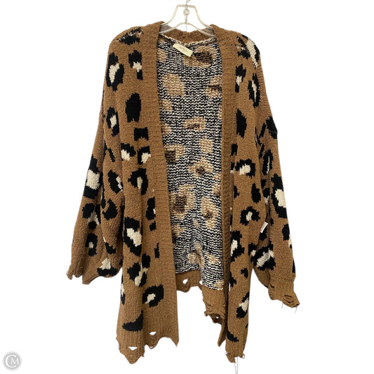 Sweater Cardigan By A Beautiful Soul In Animal Print, Size: M