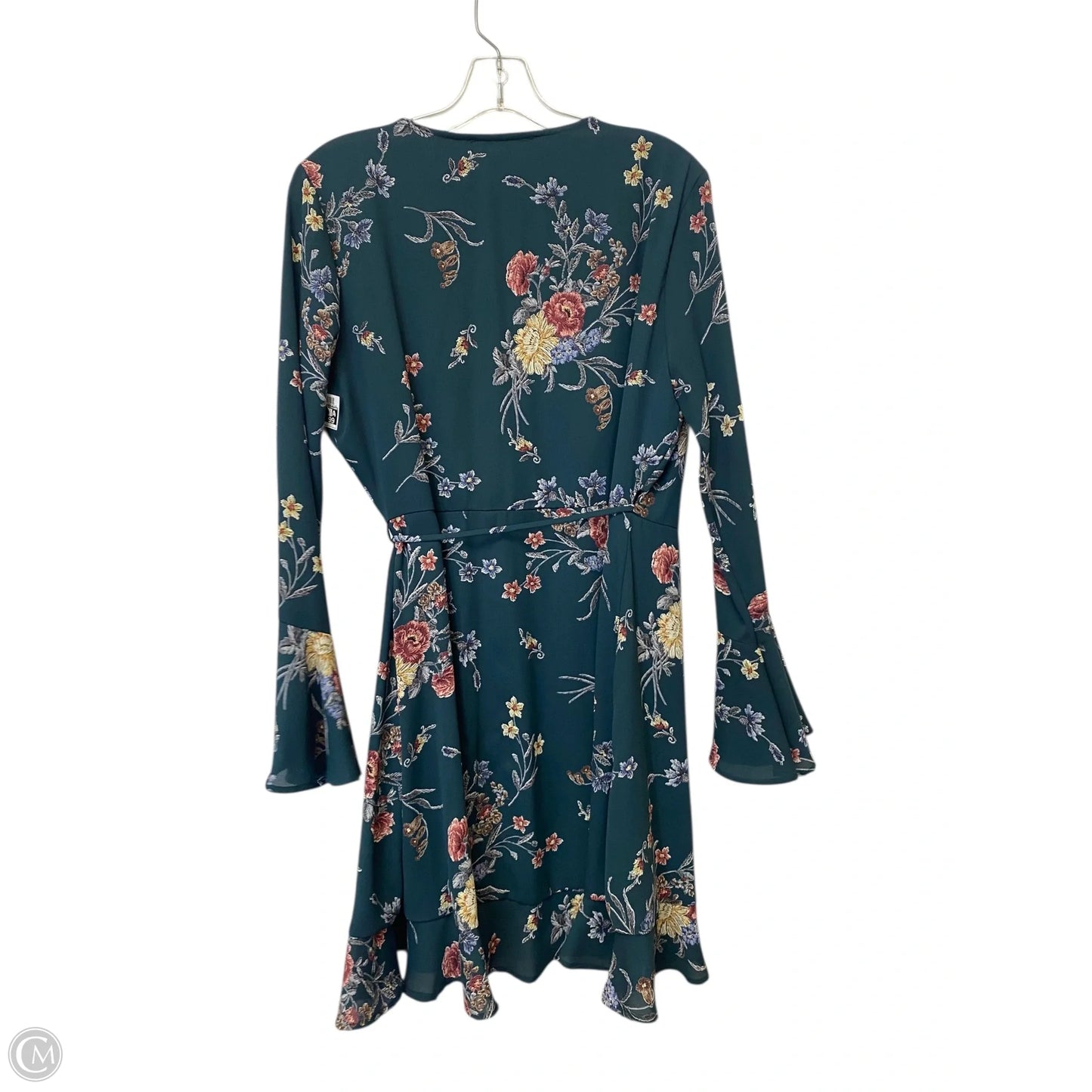 Dress Casual Midi By Peach Love Cream California In Floral Print, Size: L
