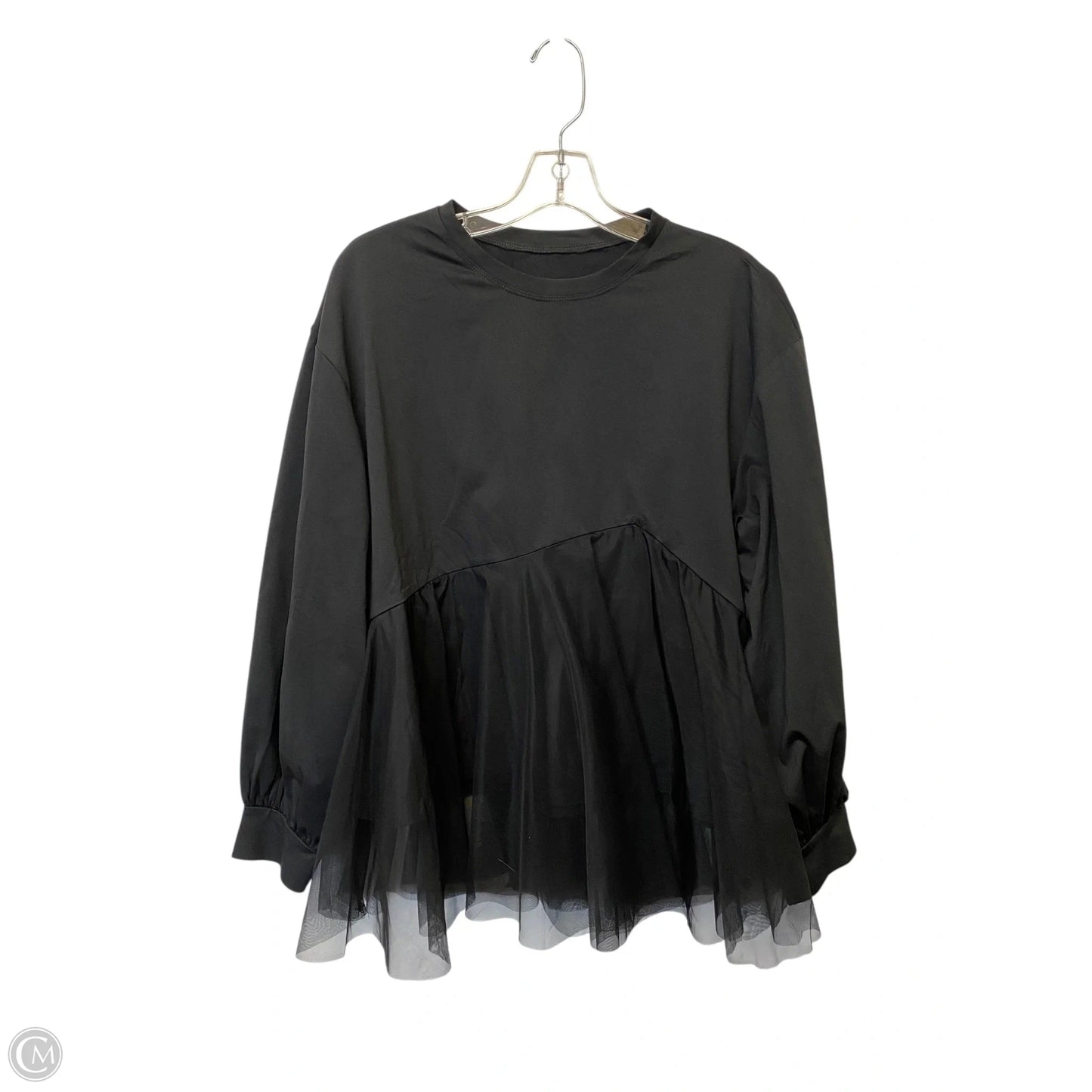 Top Long Sleeve By Cmf In Black, Size: Xl
