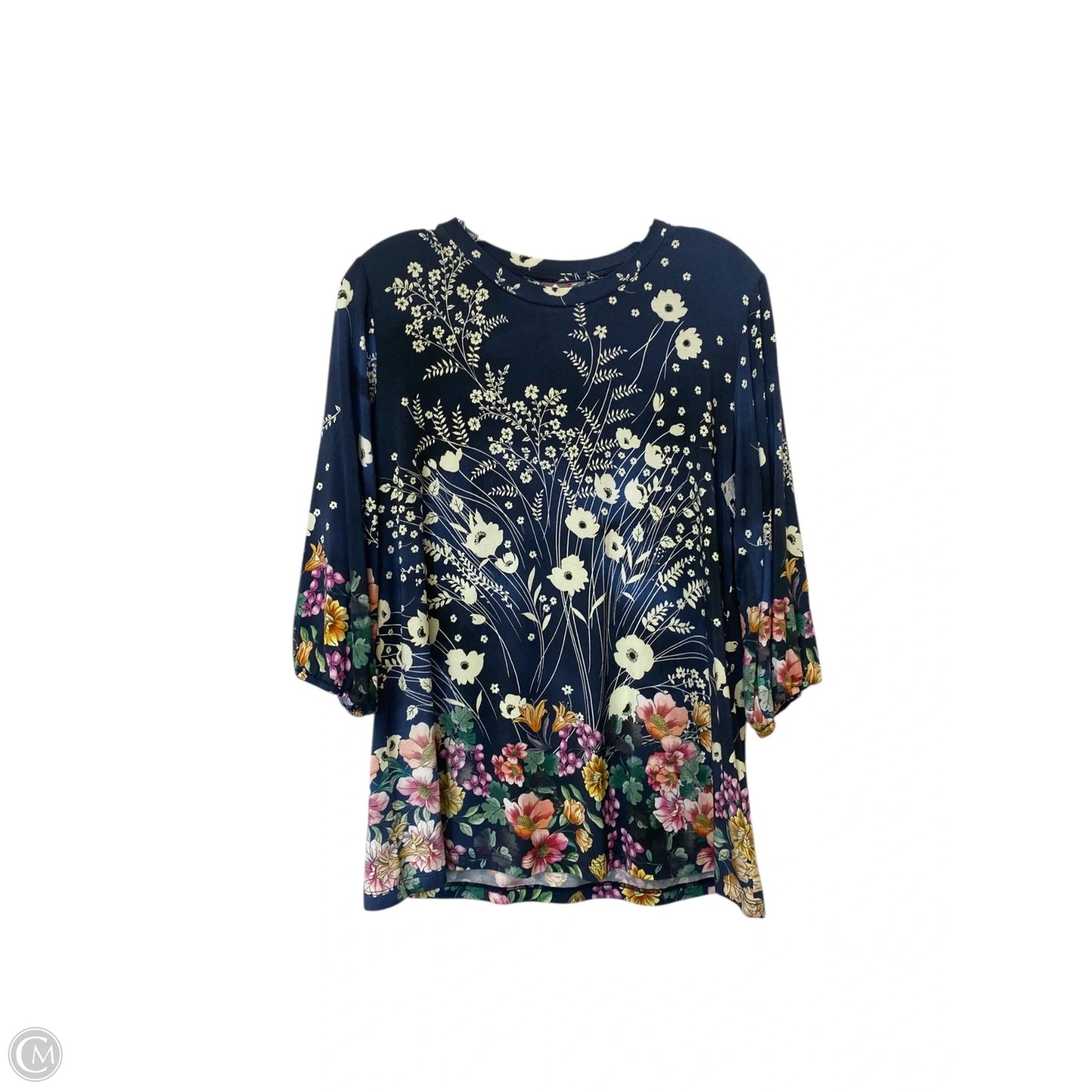 Top Long Sleeve By Johnny Was In Blue, Size: S