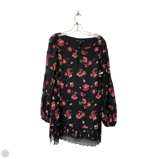 Tunic Long Sleeve By White House Black Market In Floral Print, Size: 12