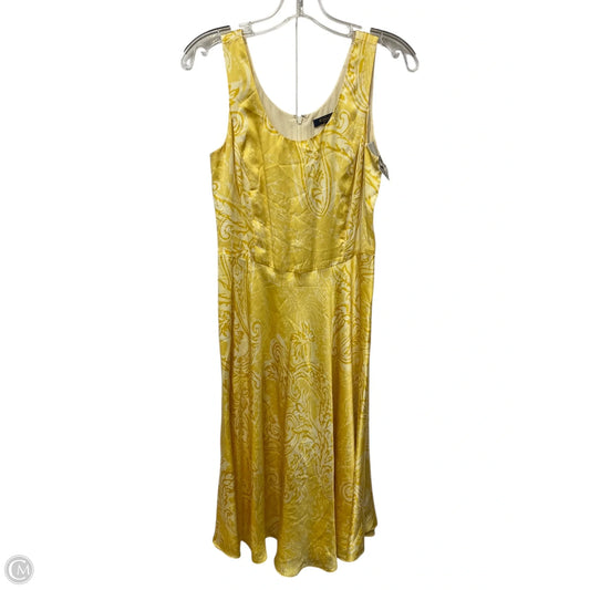 Dress Casual Midi By Brooks Brothers In Yellow, Size: 4