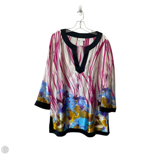 Tunic 3/4 Sleeve By Soft Surroundings In Multi-colored, Size: 1x