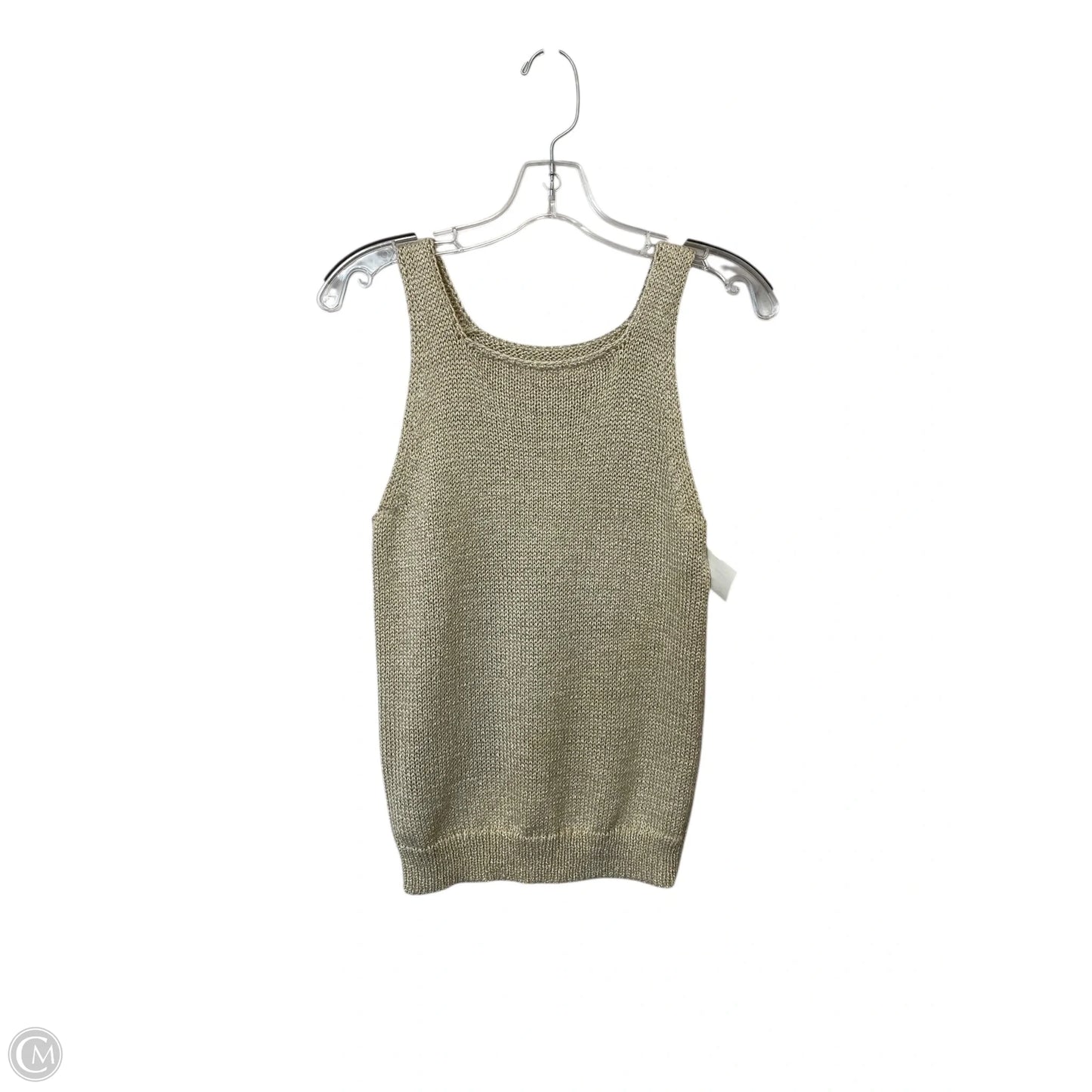 Top Sleeveless By Loft In Gold, Size: Xs