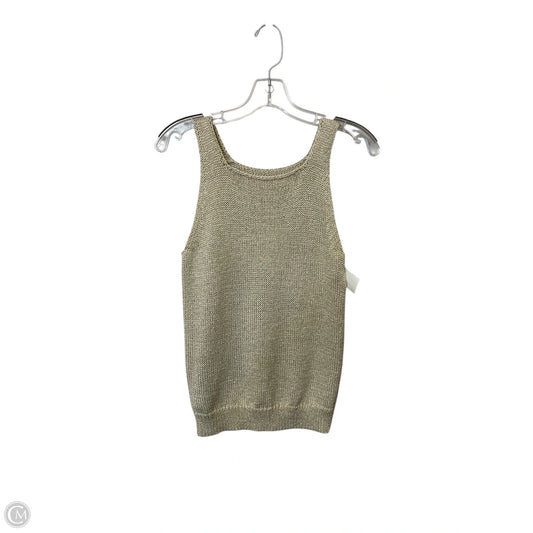 Top Sleeveless By Loft In Gold, Size: Xs