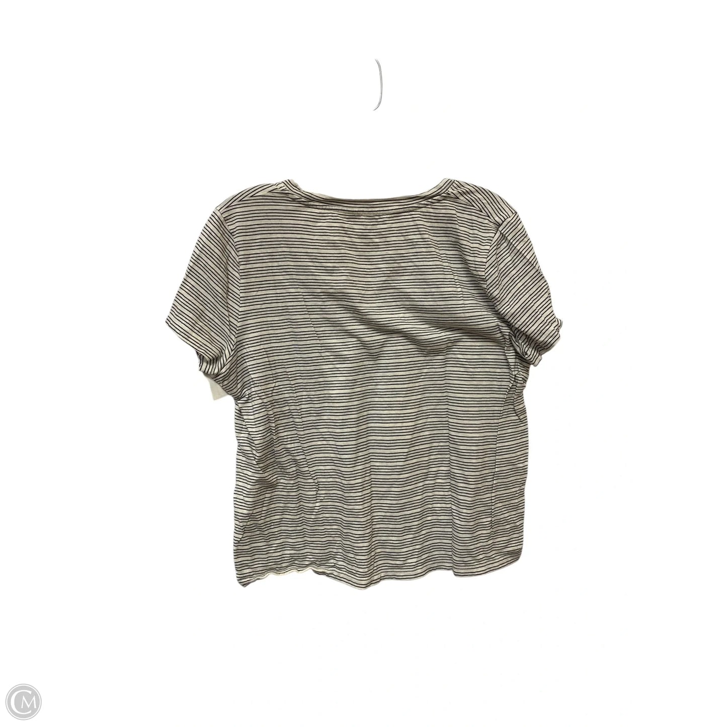 Top Short Sleeve Basic By Madewell In Striped Pattern, Size: L