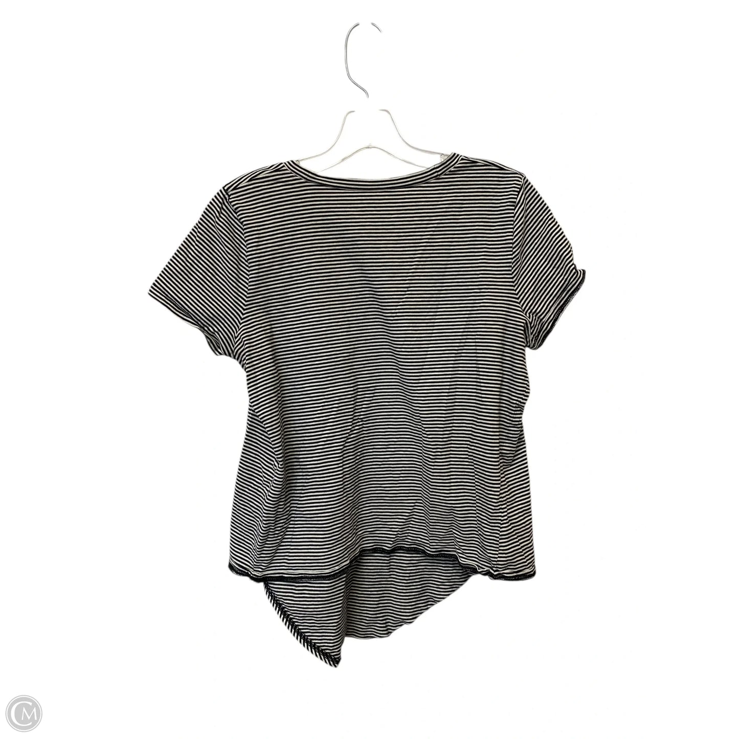 Top Short Sleeve Basic By Madewell In Striped Pattern, Size: M