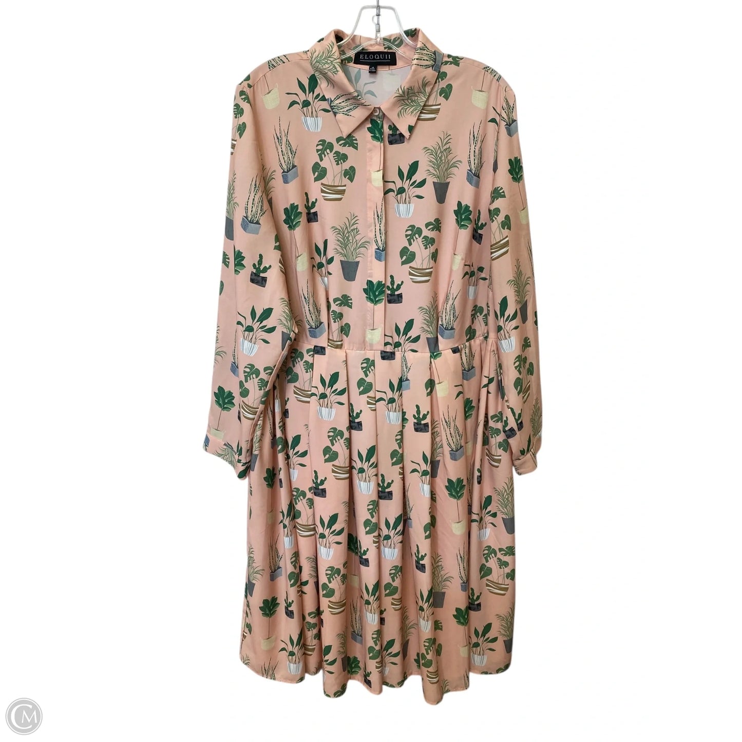 Dress Casual Midi By Eloquii In Floral Print, Size: 18