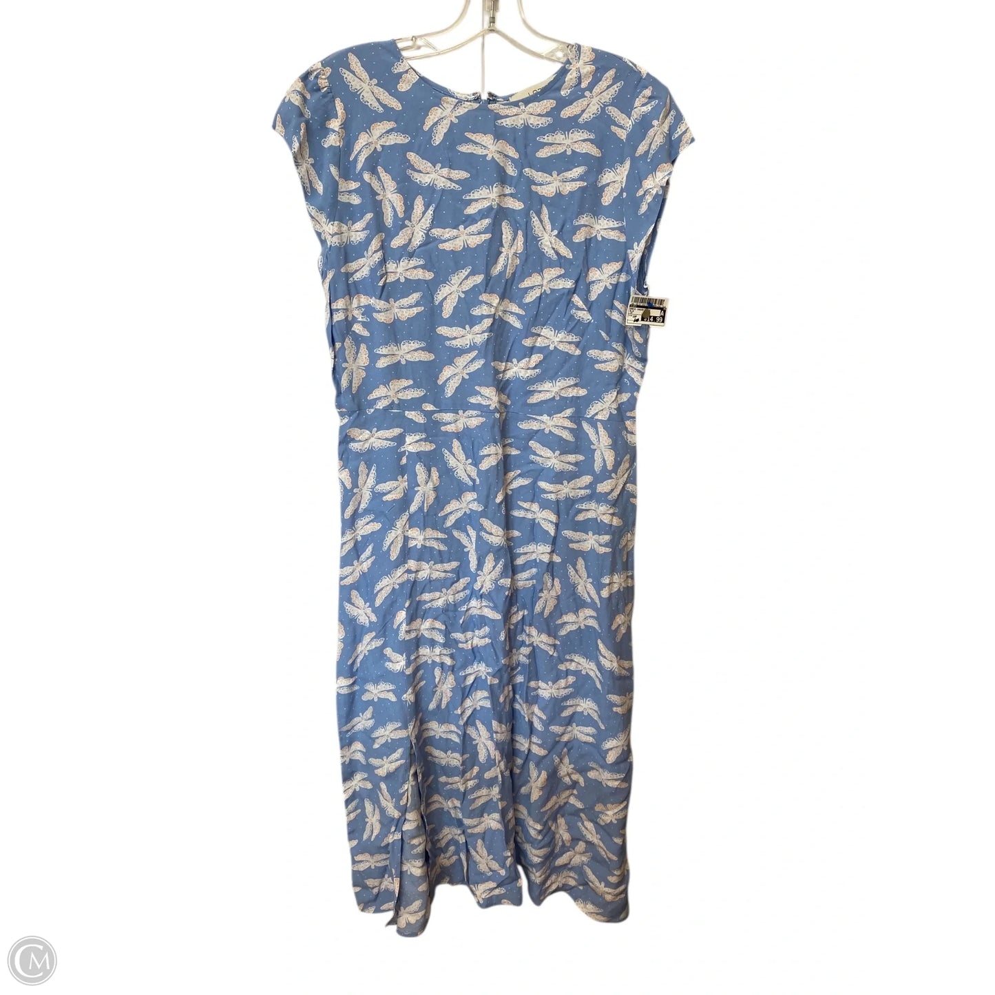 Dress Casual Midi By Loft In Blue, Size: 10p